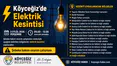 Köyceğiz'de 3 Eylül'de Elektrik Kesintisi