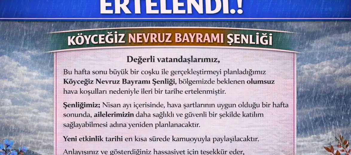 Köyceğiz’de Nevruz Şenliği Ertelendi: İşte Yeni Tarih!