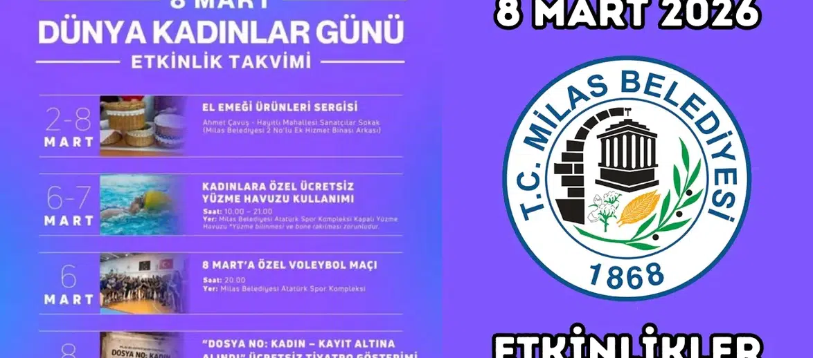 Milas'ta 8 Mart Programı: Ücretsiz Havuz ve Tiyatro Keyfi!