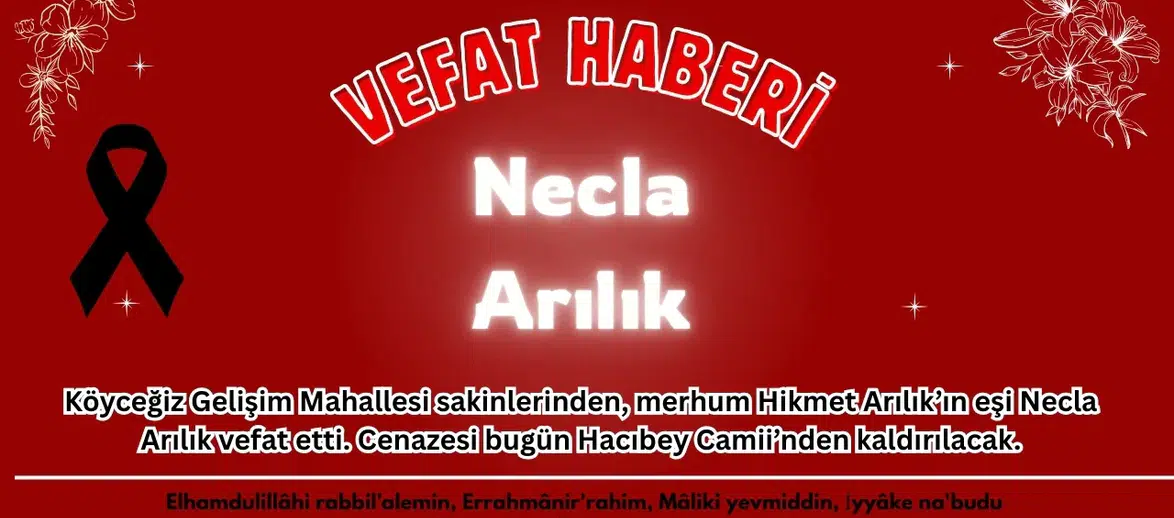 Köyceğiz'de Acı Haber: Necla Arılık Hayatını Kaybetti!