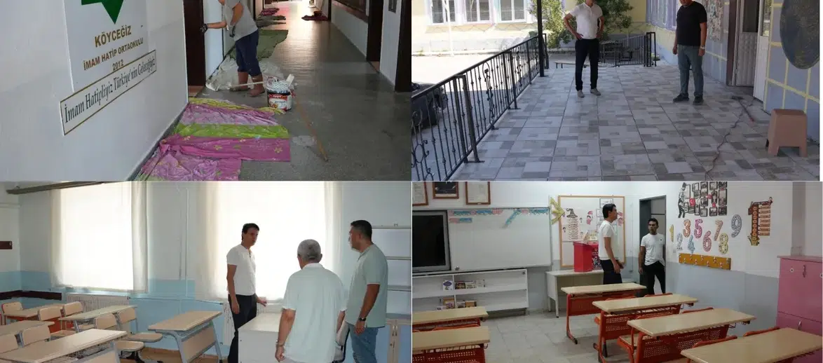Köyceğiz'de Okullarda Yeni Eğitim Yılı Hazırlığı Devam Ediyor