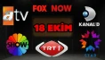 18 Ekim Cumartesi ATV, Show TV, NOW TV, Kanal D ve TRT 1 Yayın Akışı 2025: Bugün Hangi Diziler, Filmler Var?