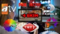 TRT 1, Show TV, NOW TV, ATV Yayın Akışı 4 Ekim 2025 Cumartesi :Bugün Hangi Programlar Var? Diziler, Filmler, Yarışmalar