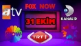 31 Ekim Cuma TV Yayın Akışı, ATV, Show TV, NOW TV, Kanal D ve TRT 1 2025: Bugün Hangi Diziler, Filmler Var?