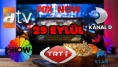 TRT 1, Show TV, NOW TV, ATV Yayın Akışı 29 Eylül 2025 Pazartesi :Bugün Hangi Programlar Var? Diziler, Filmler, Yarışmalar