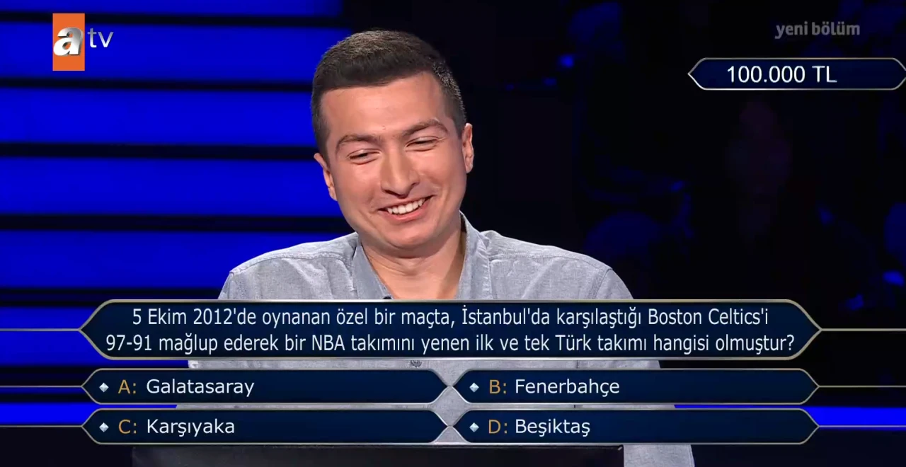 Boston Celtics'i 97-91 mağlup ederek bir NBA takımını yenen ilk ve tek Türk takımı hangisi olmuştur?