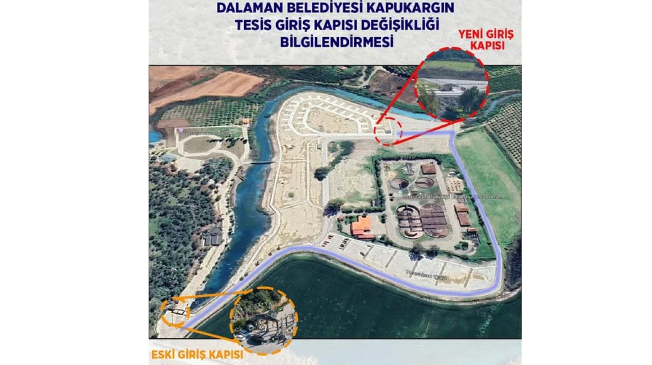 Dalaman Kapukargın Termal Tesis Girişlerinde Düzenleme! Yeni Kapı 5 Kasım’dan İtibaren Kullanılacak