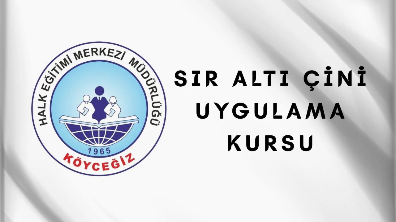 Köyceğiz Halk Eğitim Merkezi’nde Sır Altı Çini Kursu Başlıyor
