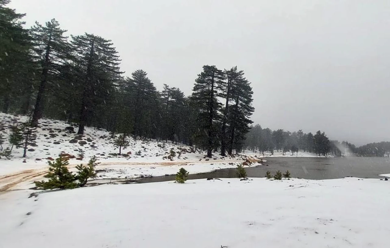 Köyceğiz'in Yüksek Kesimlerine ilk Kar yağdı