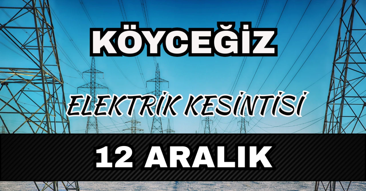 Köyceğiz elektrik kesintisi 12 Aralık: Mahalle mahalle saatler