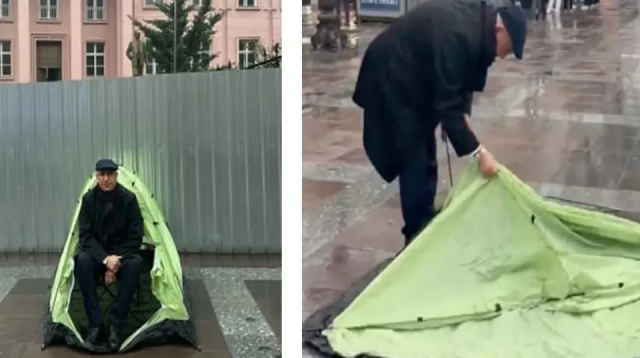 Mahmut Tanal, Adalet Bakanlığı önüne çadır kurdu