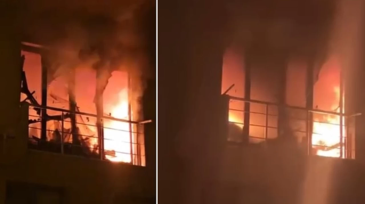 Çeşme'de İki katlı apart alevlere teslim oldu!