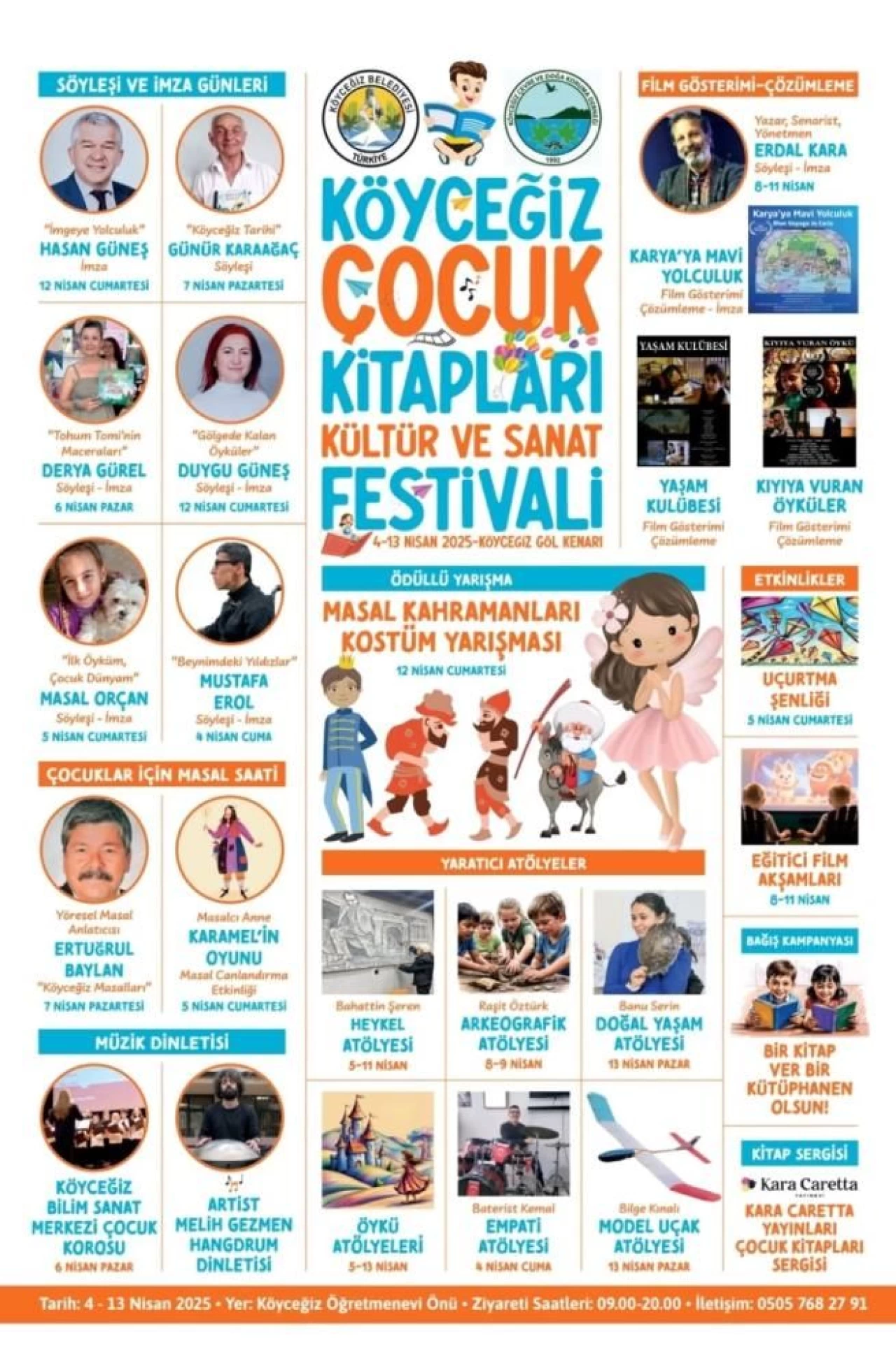 Köyceğiz'de Çocuk Kitapları Kültür ve Sanat Festivali 11-20 Nisan'da Gerçekleşecek