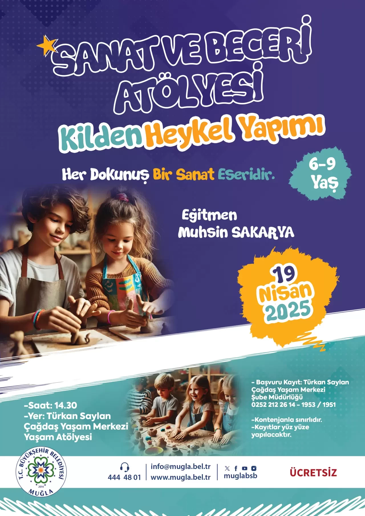 Muğla’da Minik Sanatseverler İçin Kilden Heykel Atölyesi