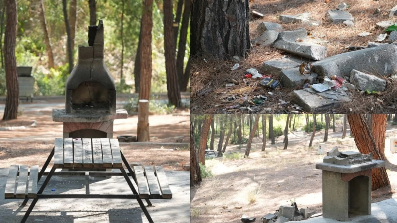 Seydikemer Mesire Alanı kimliği belirsiz kişilerce Tahrip Edildi