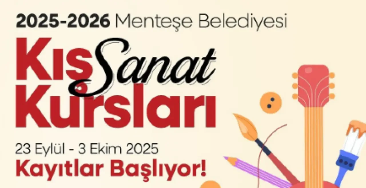 Menteşe’de 2025–2026 Kış Sanat Kursları Başlıyor: Kayıtlar 23 Eylül’de Açılıyor