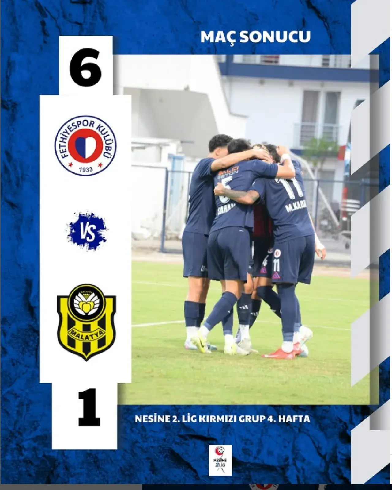 Fethiyespor Yeni Malatyaspor’u 6-1 Mağlup Etti: Nesine 2. Lig Kırmızı Grup’ta Sezonun İlk Galibiyeti