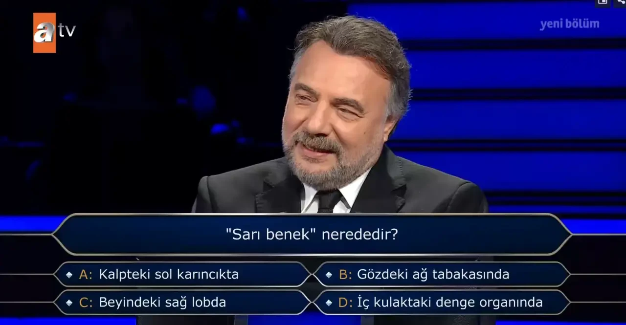 "Sarı benek" nerededir? Kim Milyoner Olmak İster