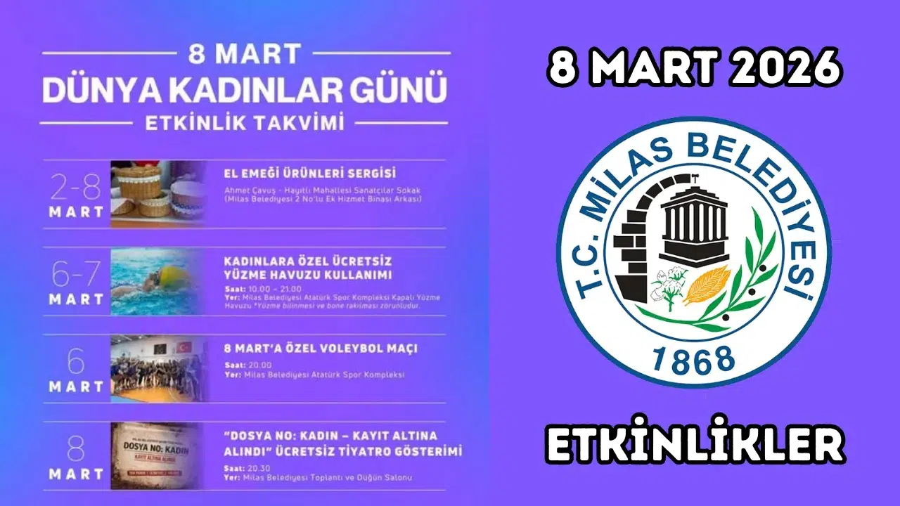Milas'ta 8 Mart Programı: Ücretsiz Havuz ve Tiyatro Keyfi!