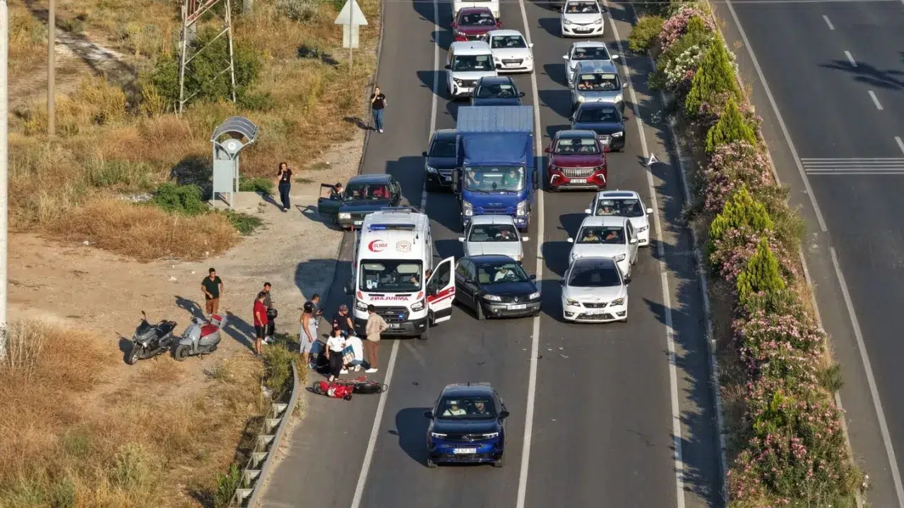 Menteşe Bayır’da Kaza: Motosiklet Devrildi, 1 Yaralı