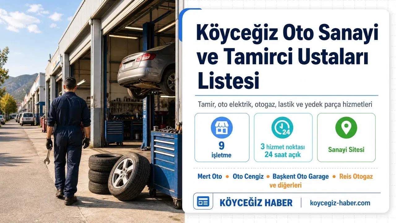 Köyceğiz Oto Sanayi Ustaları: Oto Tamirci, Elektrik Ve Lastik