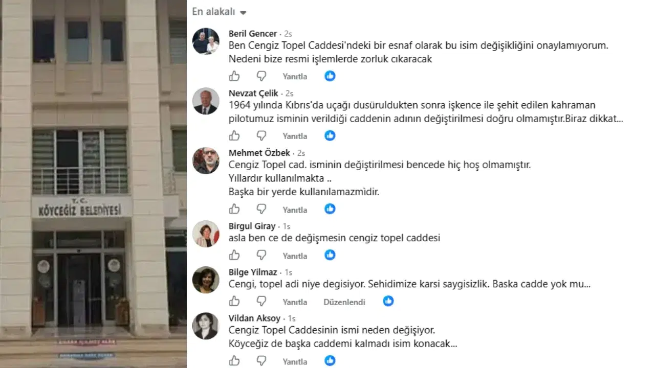 Köyceğiz'de Cengiz Topel Caddesi İsim Değişikliğine Tepki!