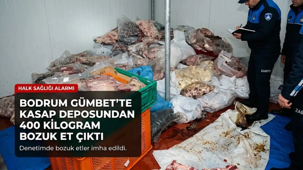 Gümbet’te Bir İşletmeden 400 Kilo Bozuk Et Çıktı
