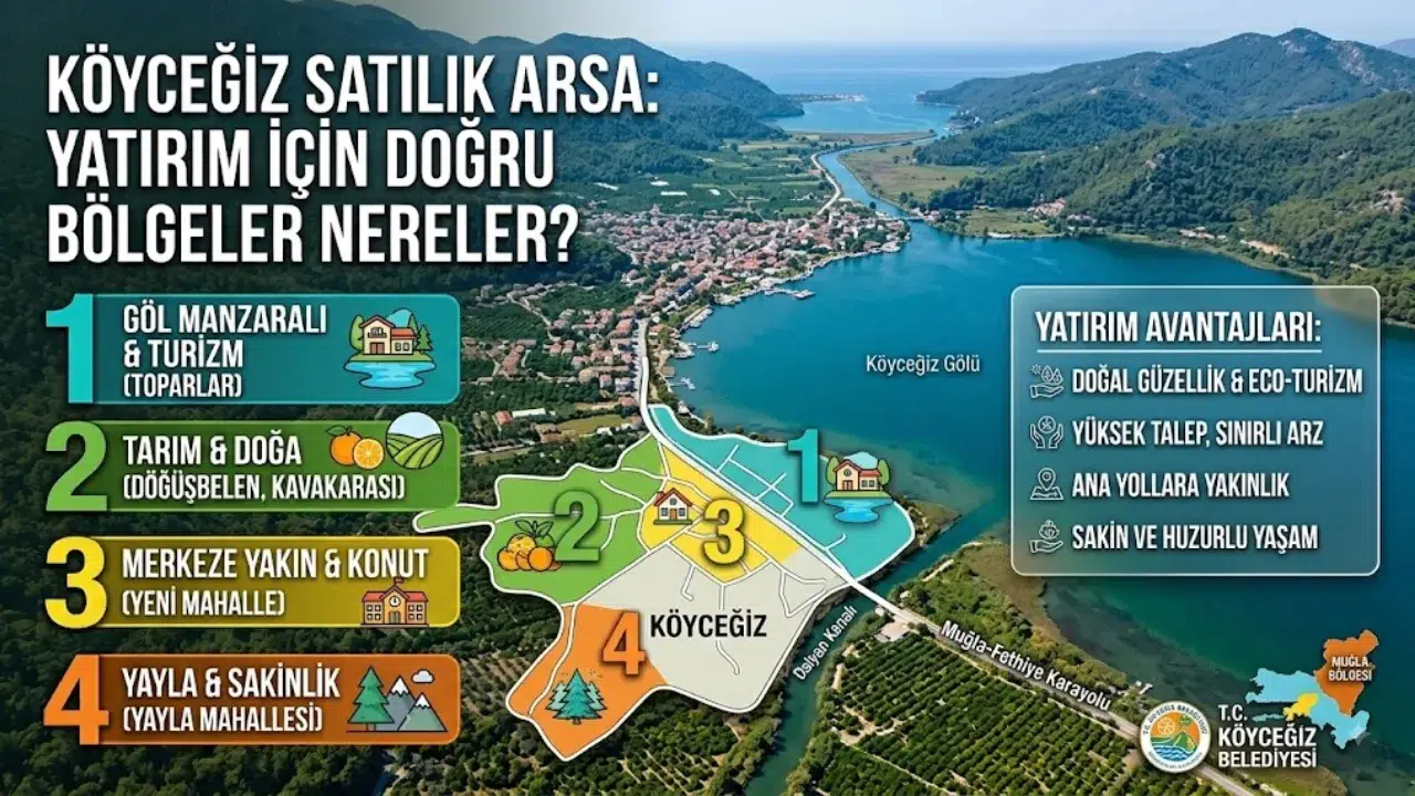 Köyceğiz Satılık Arsa: Yatırım İçin Doğru Bölgeler Nereler?