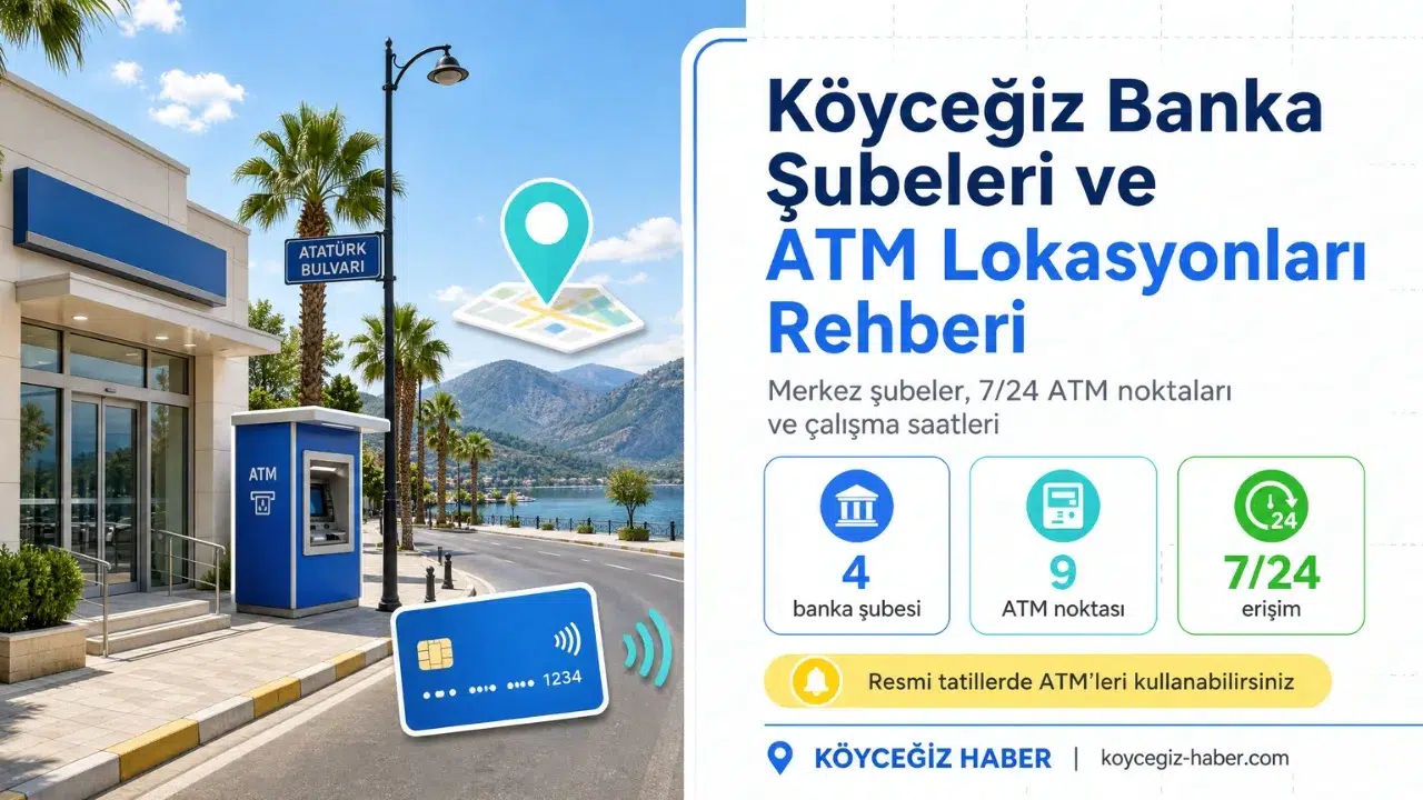 Köyceğiz Banka Şubeleri: Adres, Telefon Ve ATM Konumları