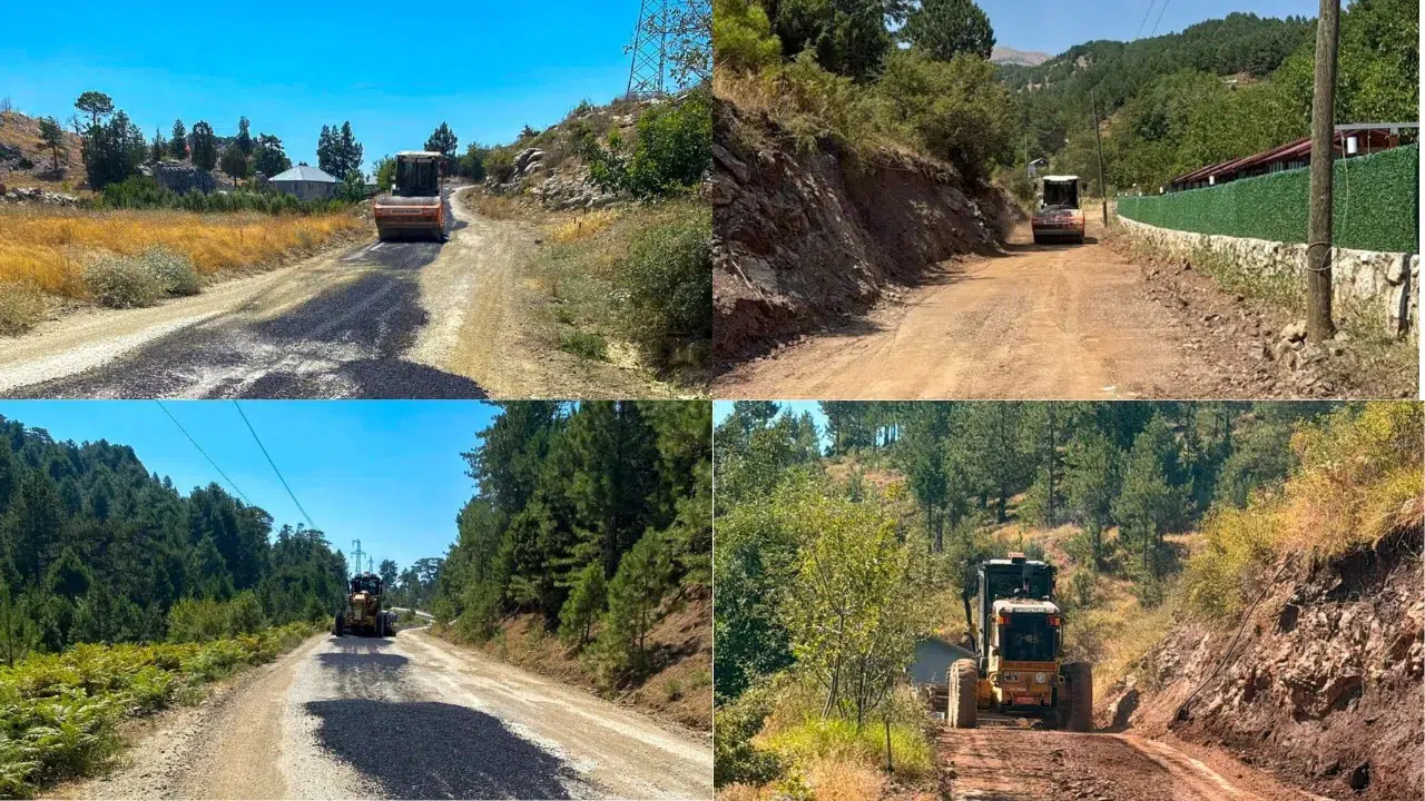 Köyceğiz'de Çövenli Mevkii Yolu Yenileniyor