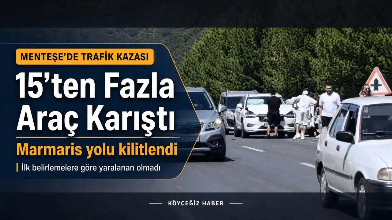 Menteşe'de 15 Araç Birbirine Girdi! Zincirleme Kaza