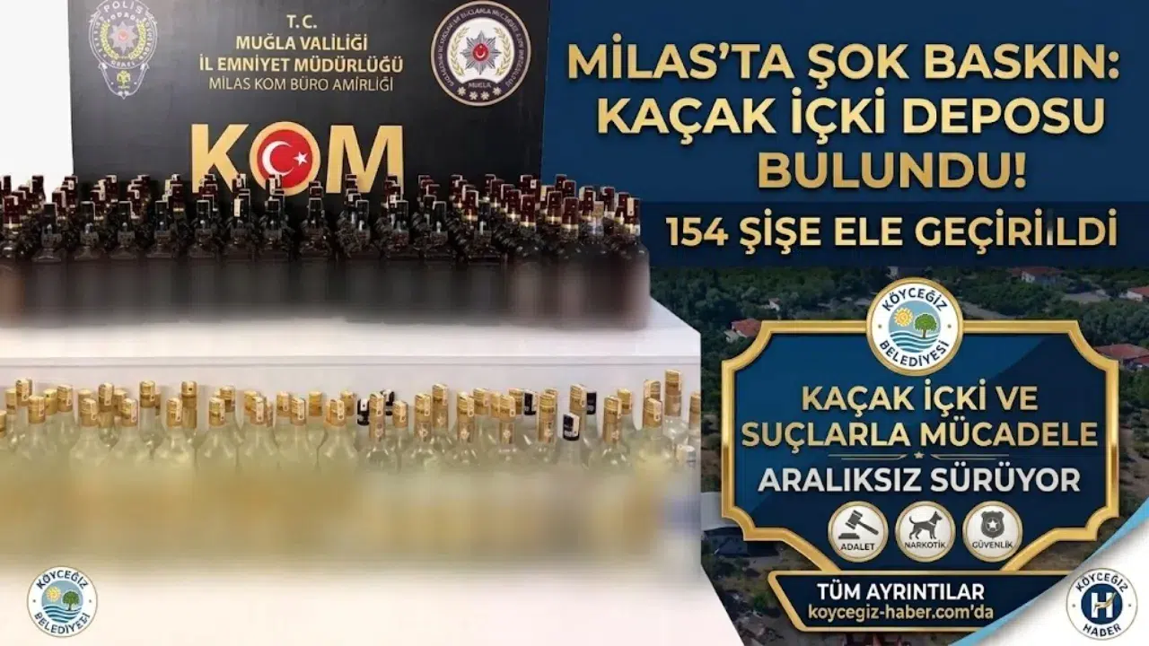 Milas'ta Kaçak İçki Operasyonu: 154 Şişe Viski Ve Rakı Ele Geçti