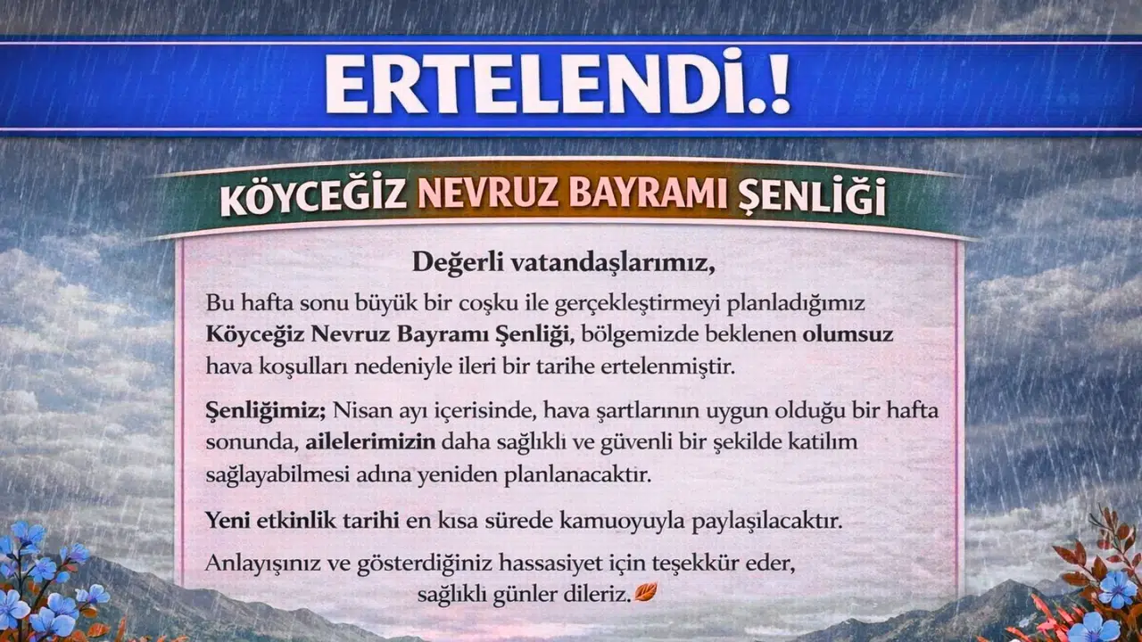Köyceğiz’de Nevruz Şenliği Ertelendi: İşte Yeni Tarih!