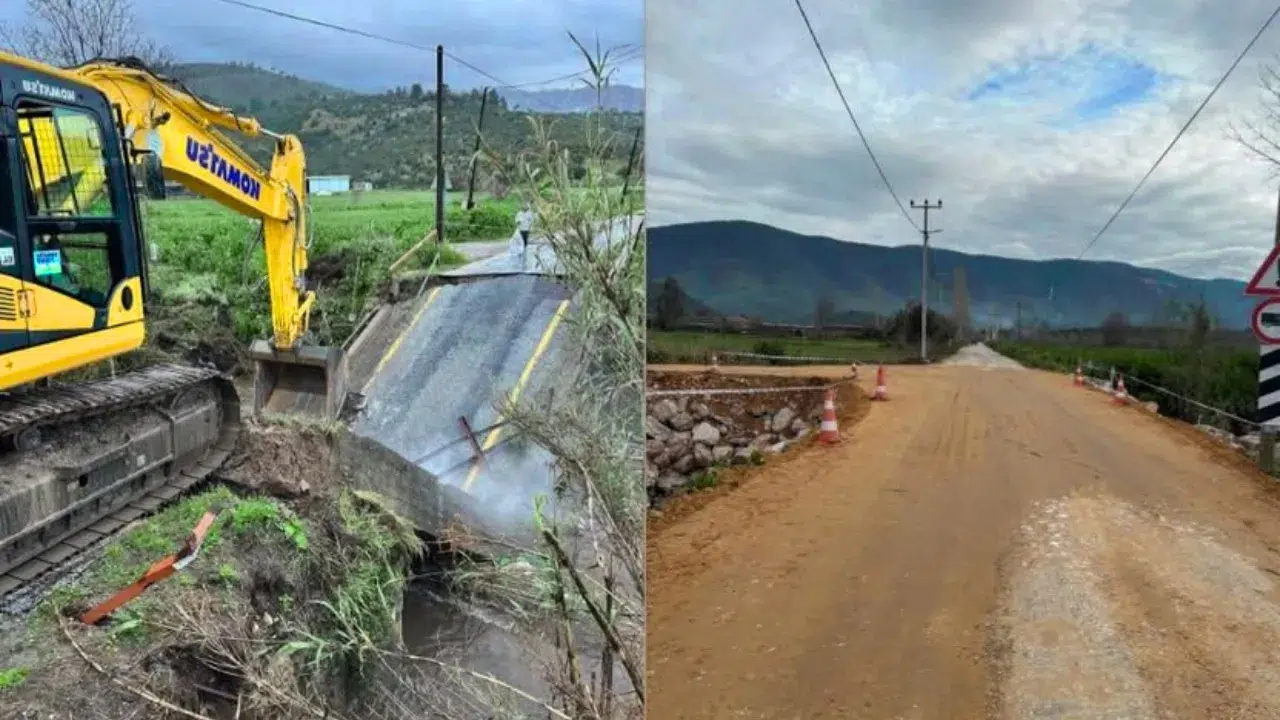 Milas’ta Rekor Hız: Çöken Köprü 24 Saatte Trafiğe Açıldı!