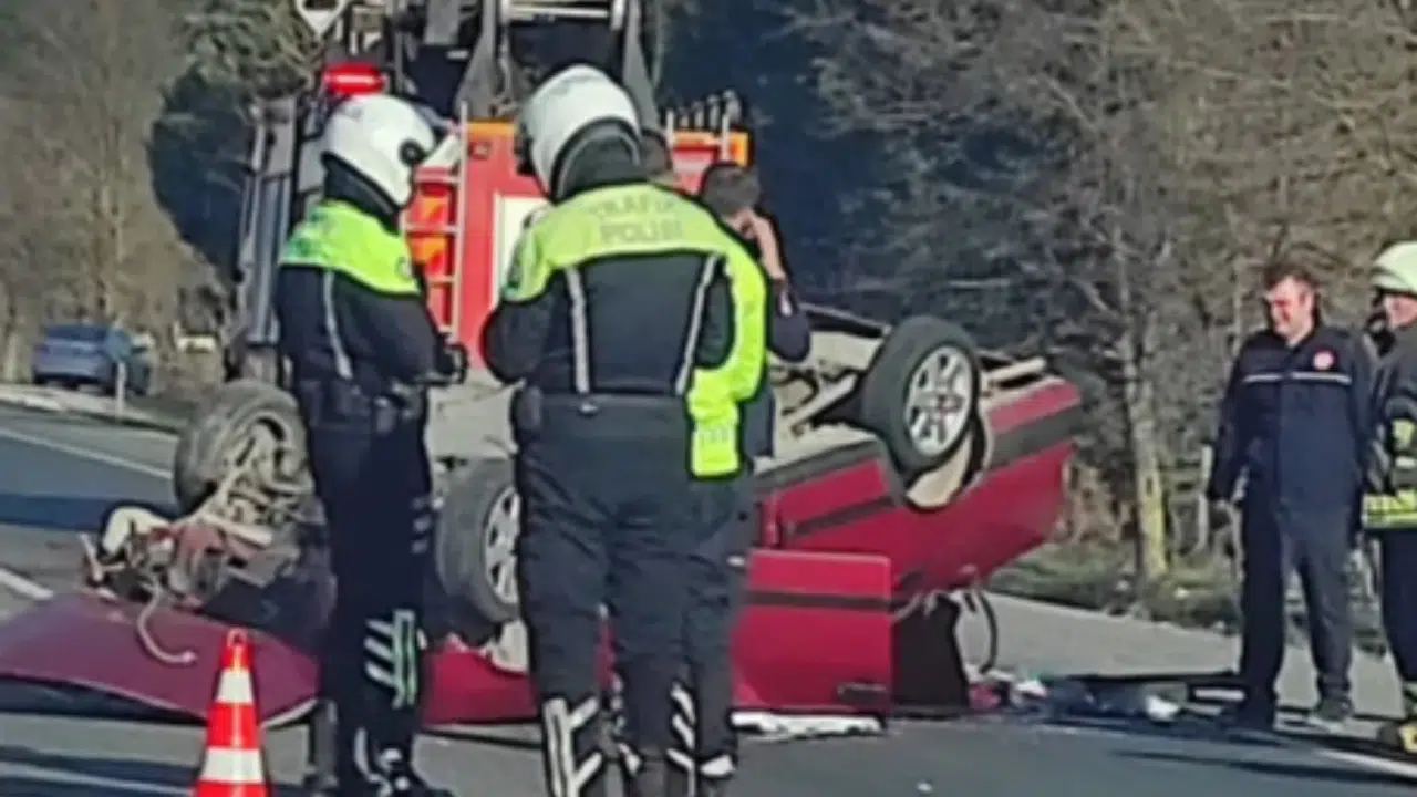 Yatağan yolunda kaza: Takla atan araçtan sağ çıkarıldı