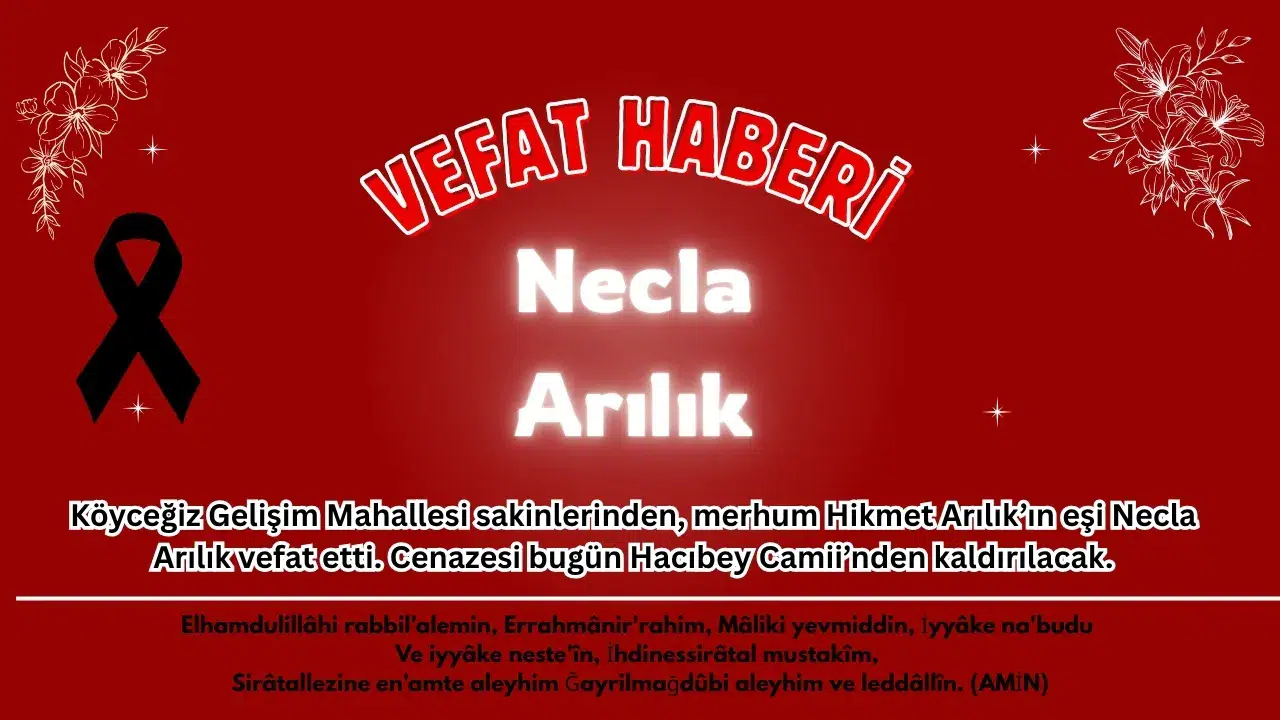 Köyceğiz'de Acı Haber: Necla Arılık Hayatını Kaybetti!