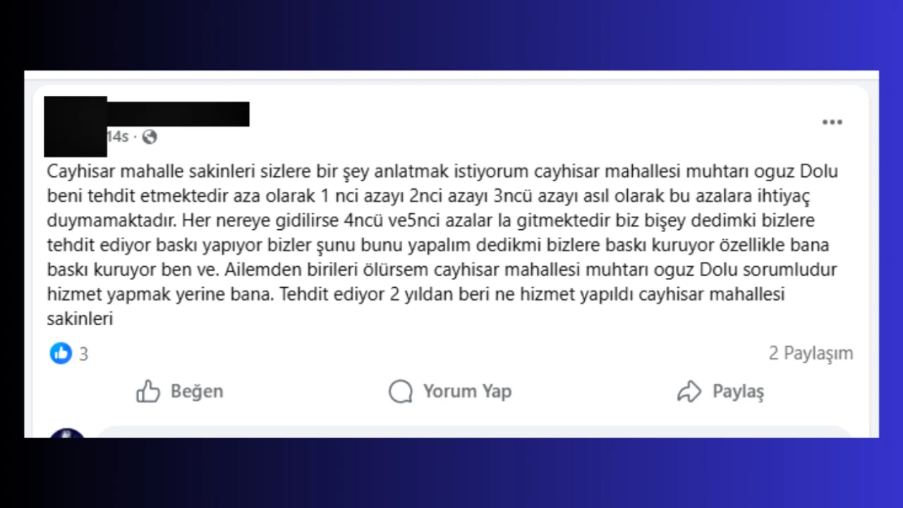 Köyceğiz’de muhtarlık karıştı! Azadan şok suçlama:  Başıma bir şey gelirse o sorumludur