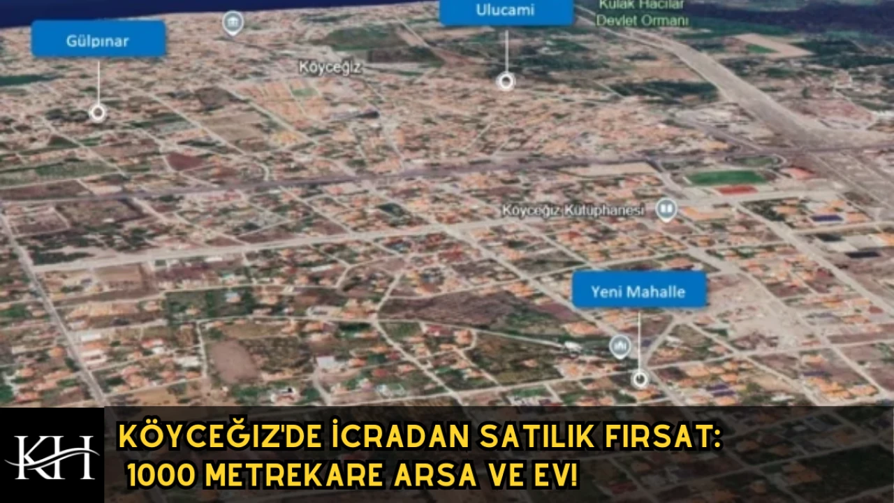 Köyceğiz'de İcradan Satılık Fırsat: 1000 Metrekare Arsa ve Ev!