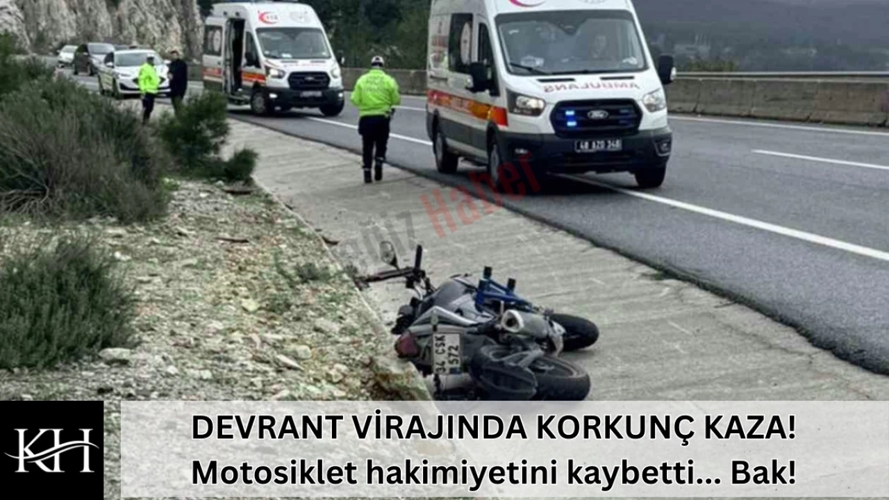 Menteşe Devrant'ta Trafik Kazası : Motosiklet Sürücüsü Yaralandı