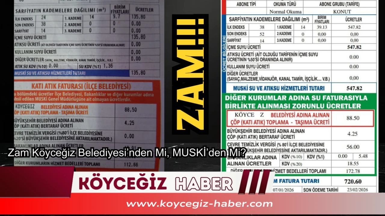Köyceğiz'de Su Faturaları Şok Etti: Bir Ayda 3 Katına Çıktı