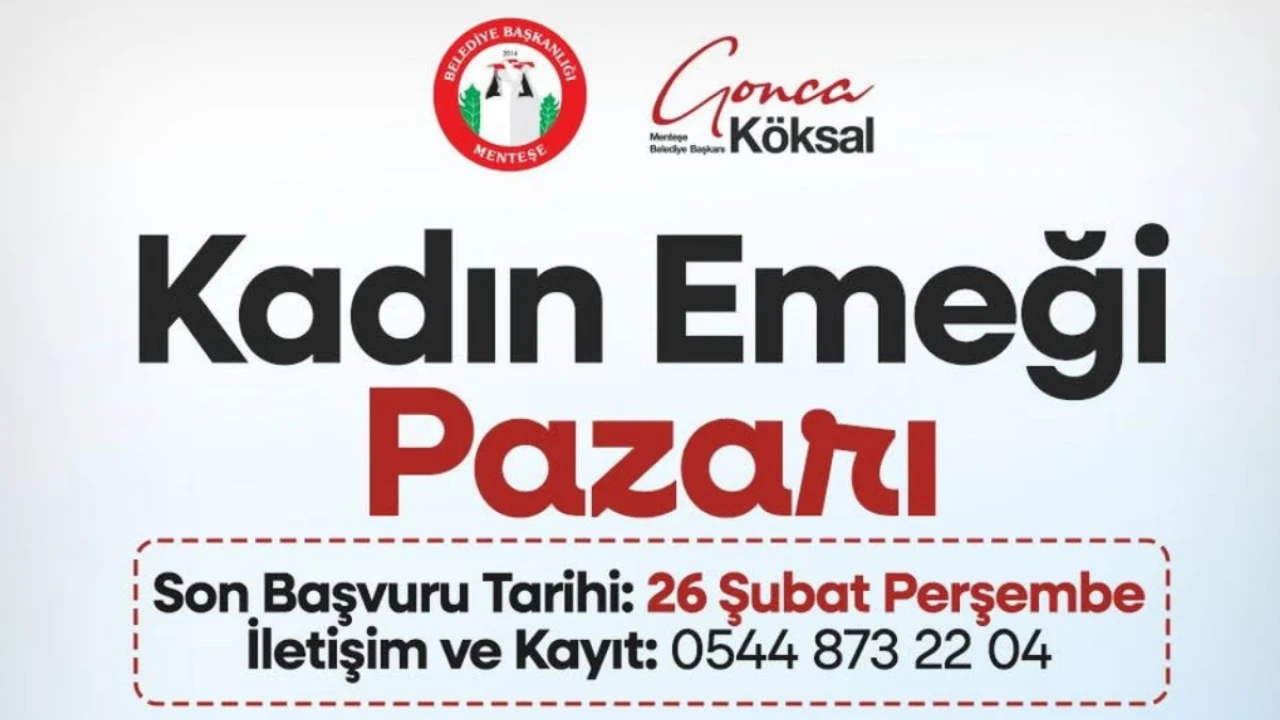 MENTEŞE BELEDİYESİ Duyurdu! Kadın Emeği Pazarı Kayıtları Başladı