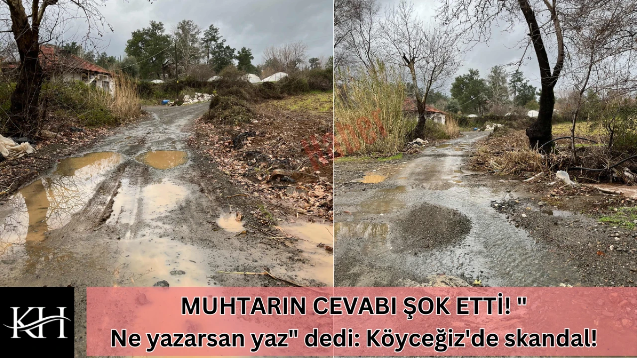 MUHTARIN CEVABI ŞOK ETTİ!  Ne yazarsan yaz  dedi: Köyceğiz'de skandal!
