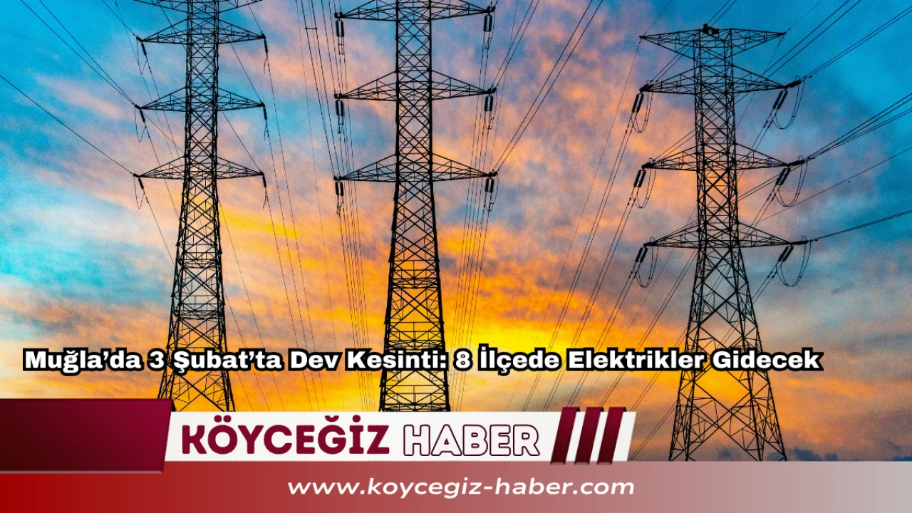 Muğla’da 3 Şubat’ta Dev Kesinti: 8 İlçede Elektrikler Gidecek