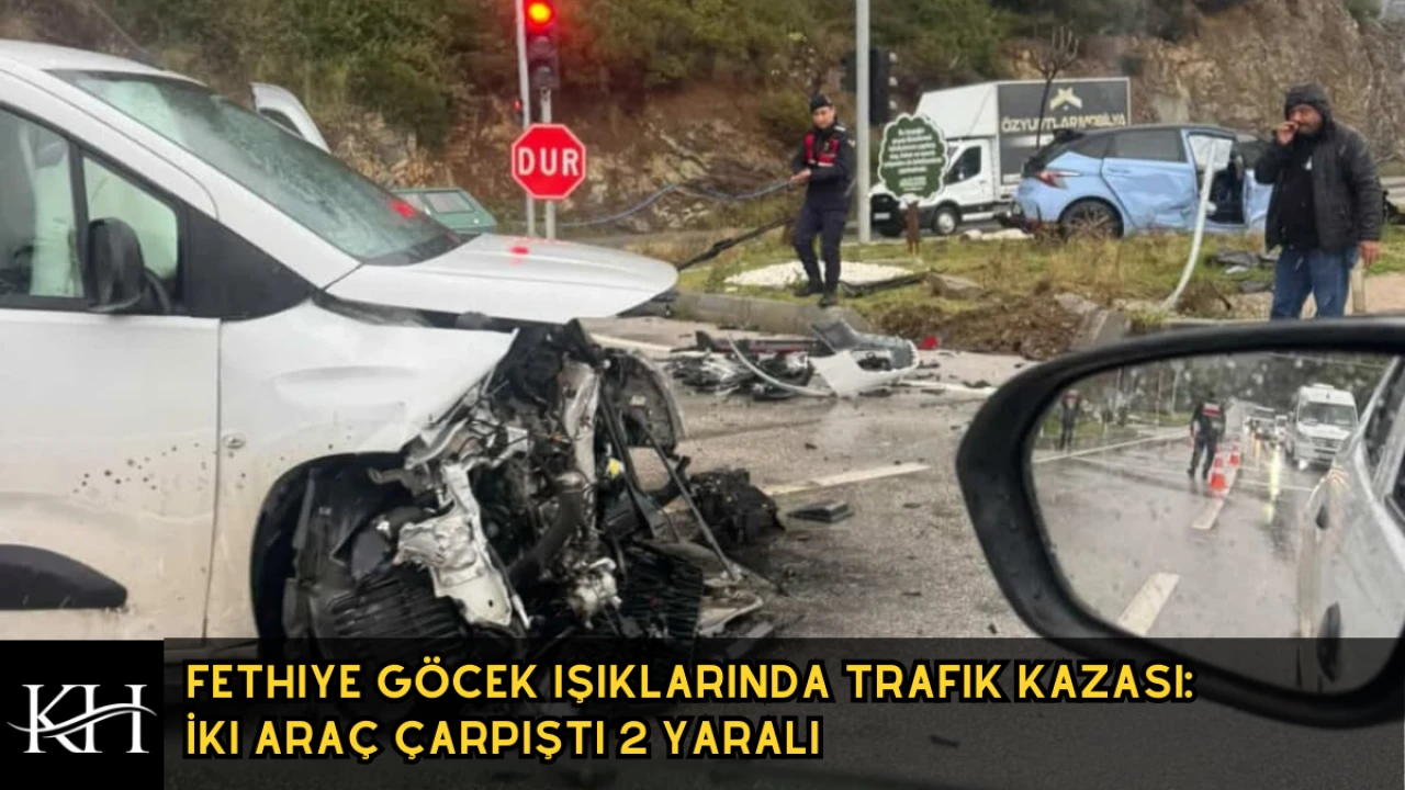 Fethiye Göcek Işıklarında Trafik Kazası: İki Araç Çarpıştı 2 Yaralı