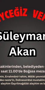 Köyceğiz'in Acı Kaybı: Süleyman Akan Vefat Etti