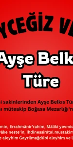 Köyceğiz Ulucami Mahallesi'nden Ayşe Belkıs Türe Vefat Etti