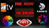 16 Ekim Perşembe ATV, Show TV, NOW TV, Kanal D ve TRT 1 Yayın Akışı 2025: Bugün Hangi Diziler, Filmler Var?