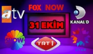 31 Ekim Cuma TV Yayın Akışı, ATV, Show TV, NOW TV, Kanal D ve TRT 1 2025: Bugün Hangi Diziler, Filmler Var?