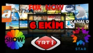 TRT 1, Show TV, NOW TV, ATV Yayın Akışı 6 Ekim 2025 Pazartesi :Bugün Hangi Programlar Diziler, Filmler, Yarışmalar Var?