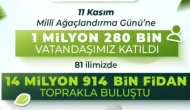 Yeşil Vatan Seferberliği: 14 milyon Fidan Toprakla Buluştu